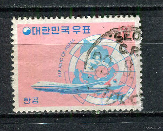 Южная Корея - 1973 - Авиация 110W - [Mi.903] - 1 марка. Гашеная.  (Лот 47HJ)-T41P50