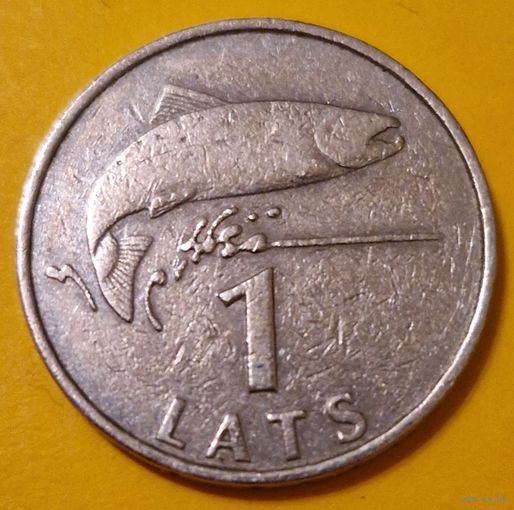 Латвия 1 лат 1992 из оборота