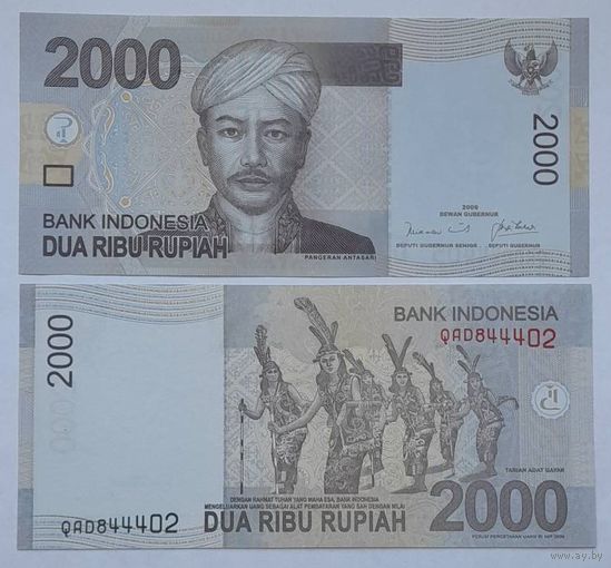 Индонезия 2000 рупий 2009 года UNC