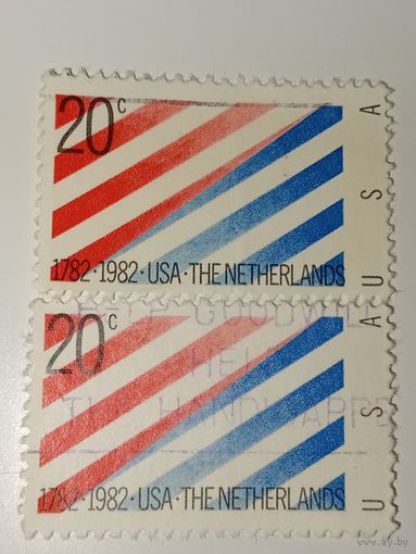 США 1982 посвящены 200-летию установления дипломатических отношений между США и Нидерландами (1782–1982).