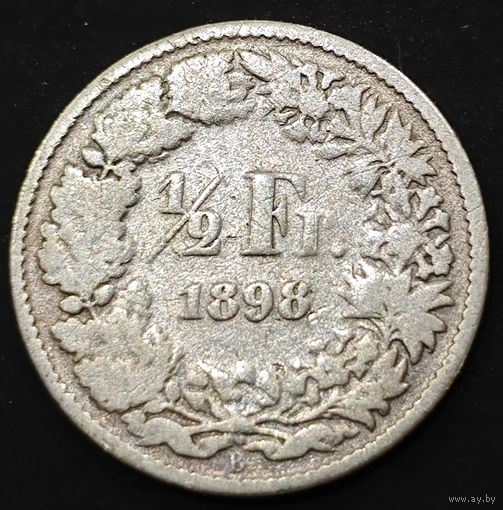 Швейцария 1/2 франка, 1898 года.
