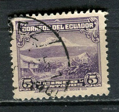 Эквадор - 1934/1946 - Гора Чимборасо 5С - [Mi.314] - 1 марка. Гашеная.  (LOT EZ40)-T10P23