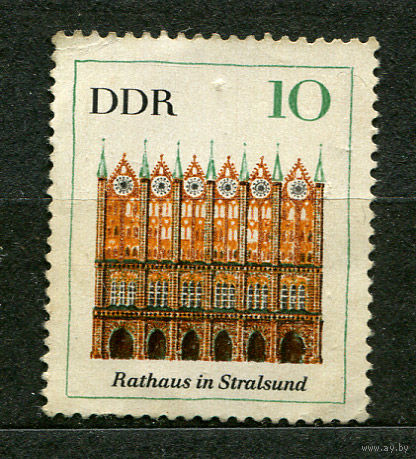 Ратуша в городе Штральзунд. ГДР. 1967