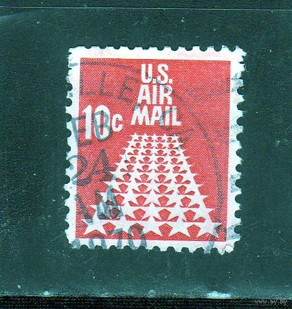 США.Ми-939. 50-Звездочная взлетно-посадочная полоса. Серия: Авиапочта 1968-1973.