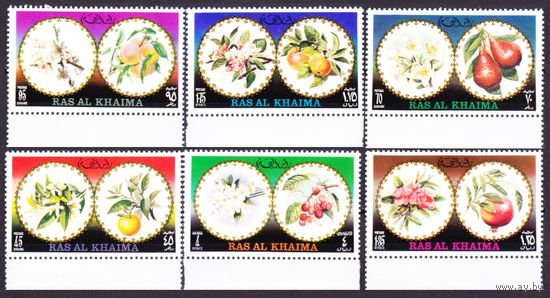 1972 Рас-эль-Хайма 914-919 Цветы и фрукты 8,00 евро