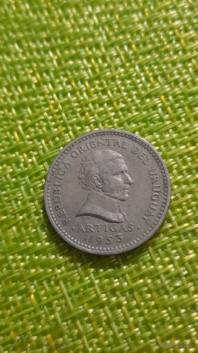 Уругвай 10 сентесимо 1953 г