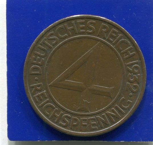 Германия 4 пфеннига 1932 А