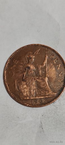 Великобритания 1 пенни 1967