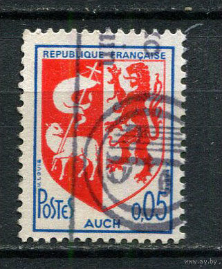 Франция - 1966 - Герб 0,05Fr - [Mi.1534A] - 1 марка. Гашеная.  (Лот 56HJ)-T41P50