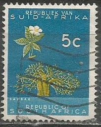 Южная Африка(Республика). Цветы баобаба. 1961г. Mi#293.