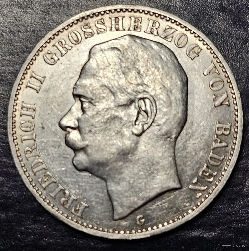 3 марки Баден UNC