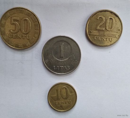 1 ЛИТ  1999 г. +10, 20, 50центоа.