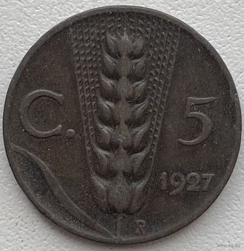 Италия 5 чентезимо 1927 г.
