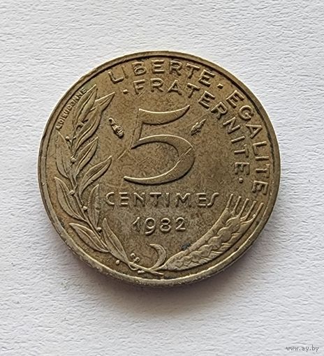 Франция 5 сантимов, 1982