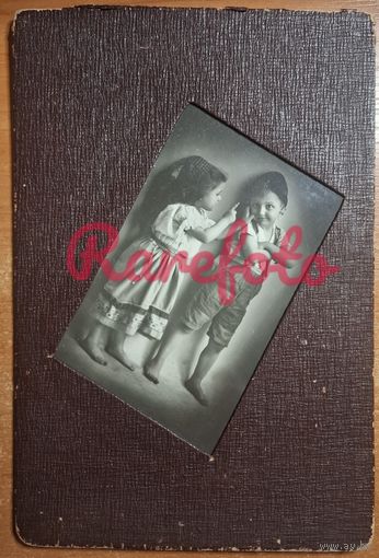 Фото в картонной рамке дети редкий формат типажи ретро