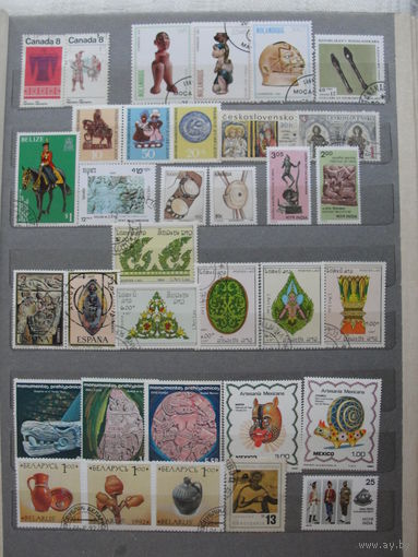 Продажа коллекции с 1 рубля! Культура и искусство на почтовых марках мира.