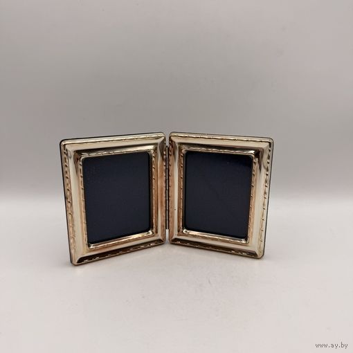 Серебряная фоторамка двойная. Испания. 3832
