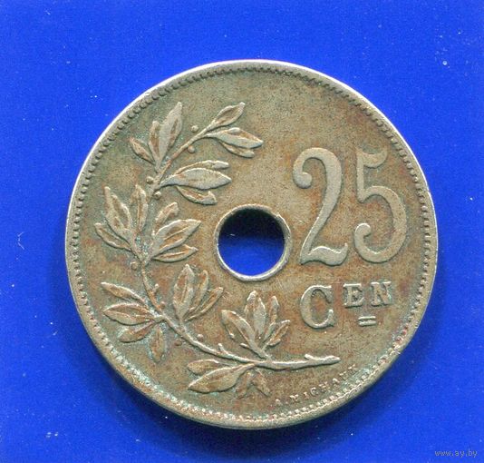Бельгия 25 сантимов 1910 BELGIE