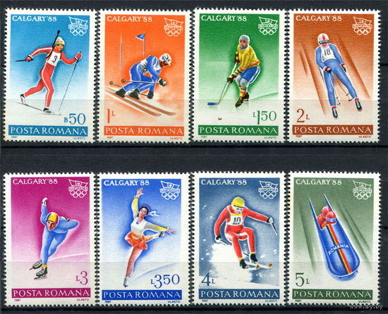Румыния - 1987г. - Зимние Олимпийские игры - полная серия, MNH [Mi 4418-4425] - 8 марок