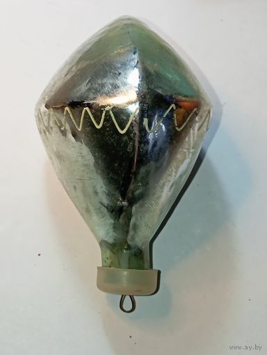 Ёлочная игрушка . Кристал , ранний СССР 50-60 х , стекло . Редкая