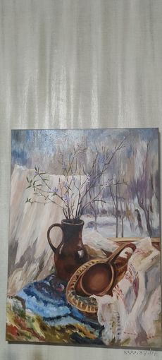 Картина маслом на холсте название "Вясновыя напевы"