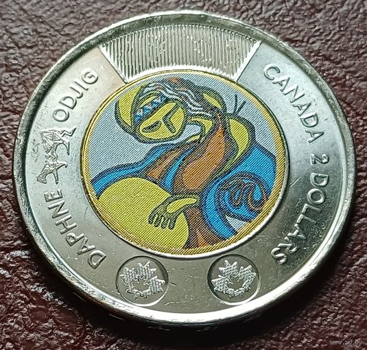 Канада 2 доллара, 2025 Посвящение жизни и творчеству Дафны Оджиг    ( 2-8-4 )