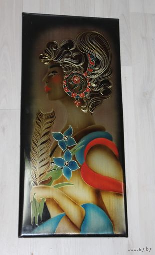 Картина на металле "Девушка".