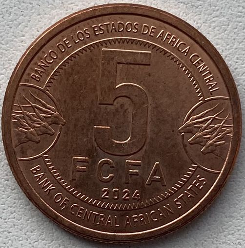 Центральная Африка 5 франков 2024 г.