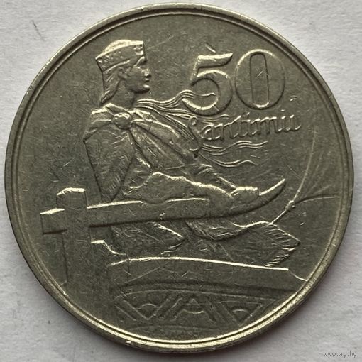 Латвия 50 сантимов 1922 г.