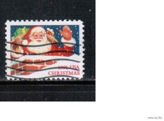 США-1991, (Мих.2195), гаш. ,Рождество и Новый год,