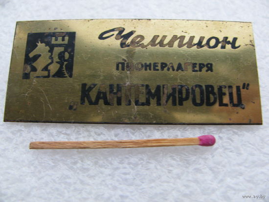 Знак. Чемпион пионерлагеря "Кантемировец". шахматы. тяжёлый