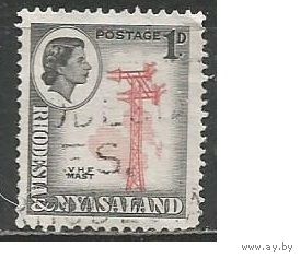 Родезия и Ньясаленд. Королева Елизавета II. Телеграфная линия. 1959г. Mi#20.