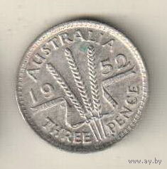 Австралия 3 пенс 1952
