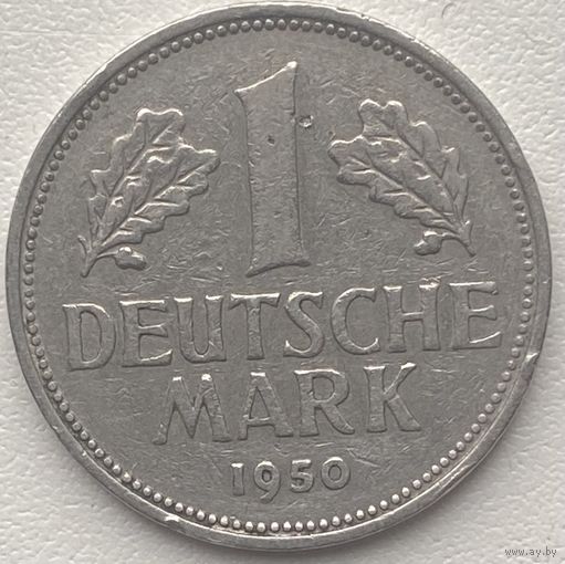 Германия 1 марка 1950 г. D