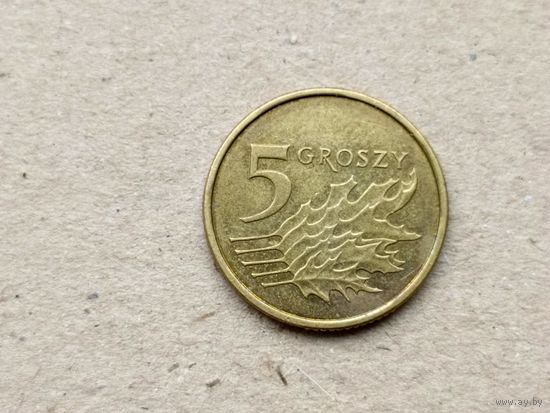 Польша 5 грошей, 2018г. (U-обм)