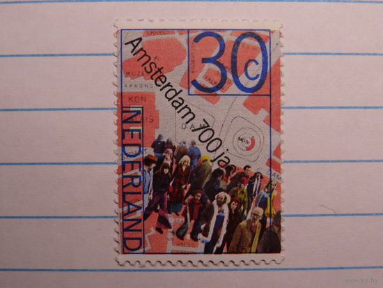 Марка Нидерланды Амстердам и люди 1975