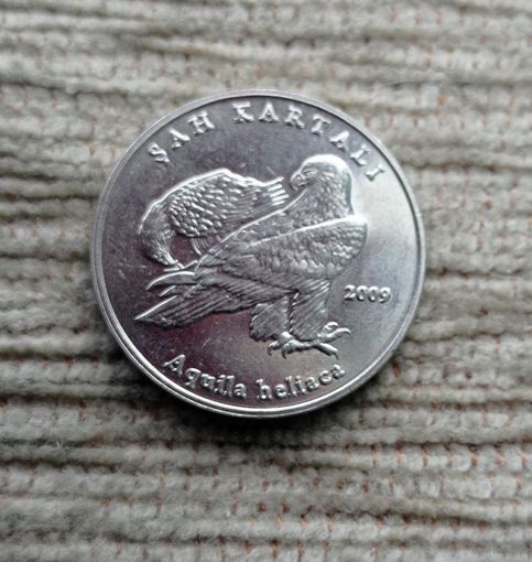 Werty71 Турция 1 лира 2009 птица Могильник