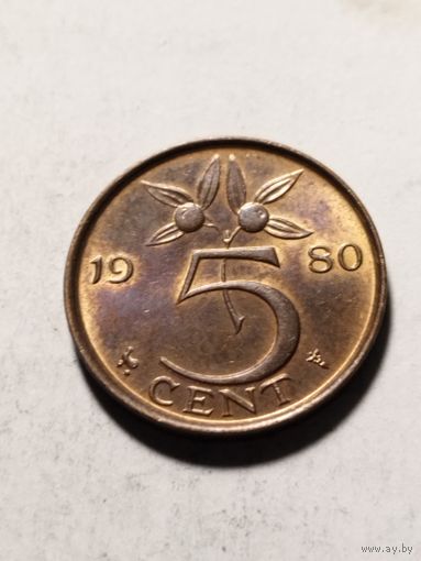 Нидерланды 5 центов 1980