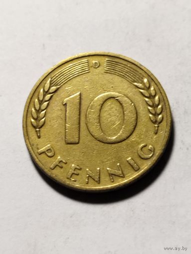 Германия 10 пфенинг 1950 D