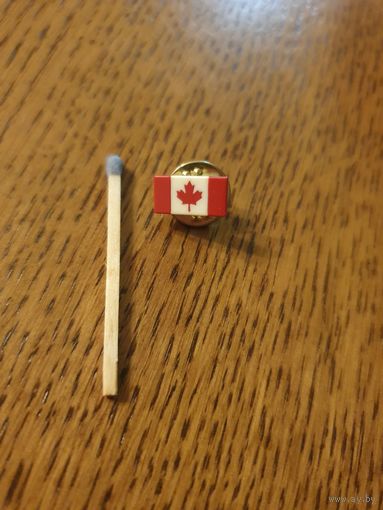 Значок. "Флаг Канады". Фрачник с цанговым креплением