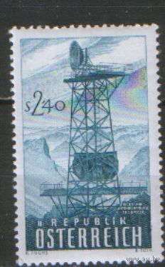Полная серия из 1 марки 1959г. Австрия "Первый запуск системы радиорелейной связи" MNH