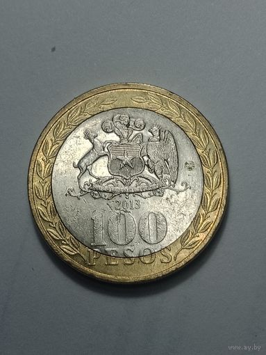 Чили 100 песо 2013 года .