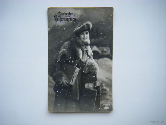 Новогодняя Немецкая открытка до 1917г.