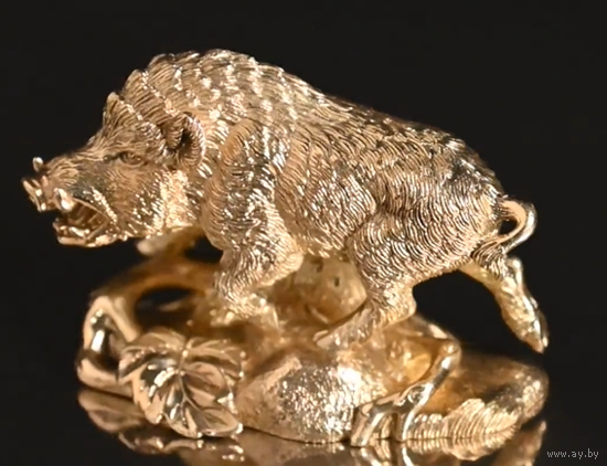 Статуэтка миниатюра Кабан Бронза