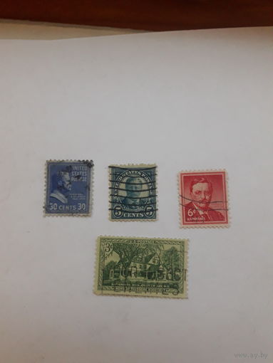 Марки США (Лауреат Нобелевской премии мира 1906 Т. Рузвельт)