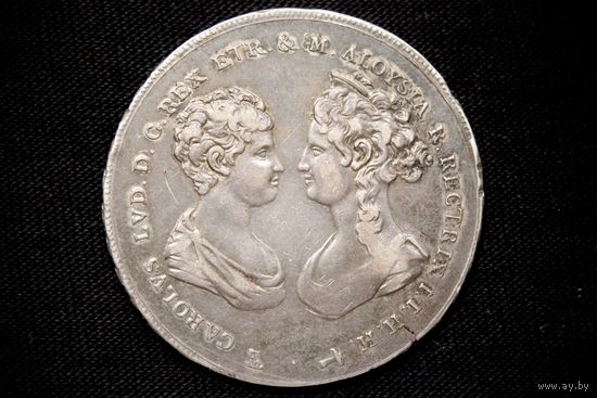 1 франческоне 1807 г. Королевство Этрурия (Италия), Карл II. Кабинетная патина, редкая!