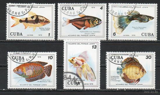 Рыбы Куба 1978 год серия из 6 марок