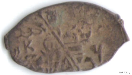 Копейка ~1613-1645 Михаил Федорович Романов По сторонам буквы К-Ч _состояние VF
