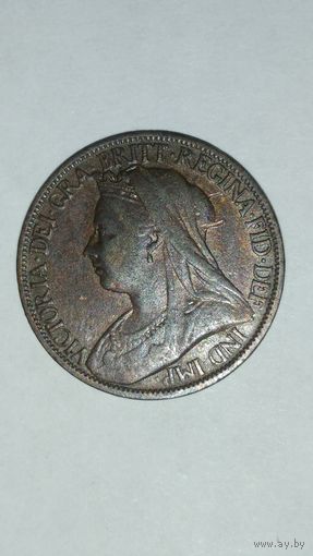1 фартинг 1901г.