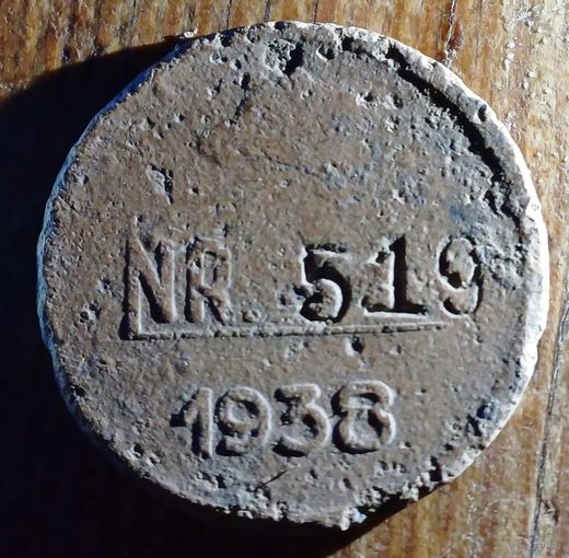 Собачий жетон 1938год
